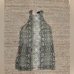 MIMI & DOTTIE - Snakeskin printed shift mini dress, size medium